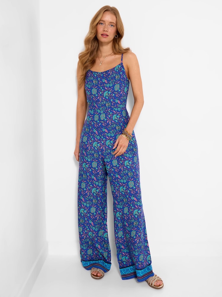 Joe Browns Blue Petite Eden Printed Jumpsuit - Image 1 of 5