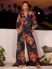 Joe Browns Black Petite Tropical Paradise Jumpsuit - Image 2 of 6