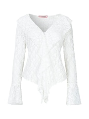 Joe Browns White Loretta Lace Button Through Top - Image 5 of 5