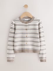 Neutral Stripe Knit Cardigan (3-16yrs) - Image 4 of 7