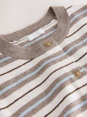Neutral Stripe Knit Cardigan (3-16yrs) - Image 7 of 7
