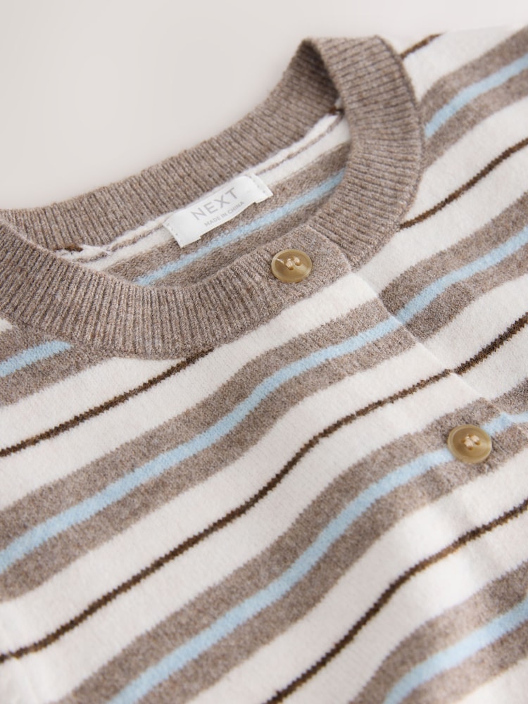 Neutral Stripe Knit Cardigan (3-16yrs) - Image 7 of 7