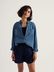 Seasalt Cornwall Blue Hazel Branch Shirt - Image 1 of 5
