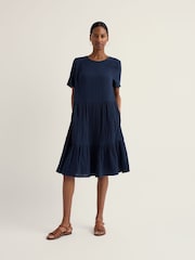 Seasalt Cornwall Blue Tall Pebble Comb Dress - Image 1 of 5