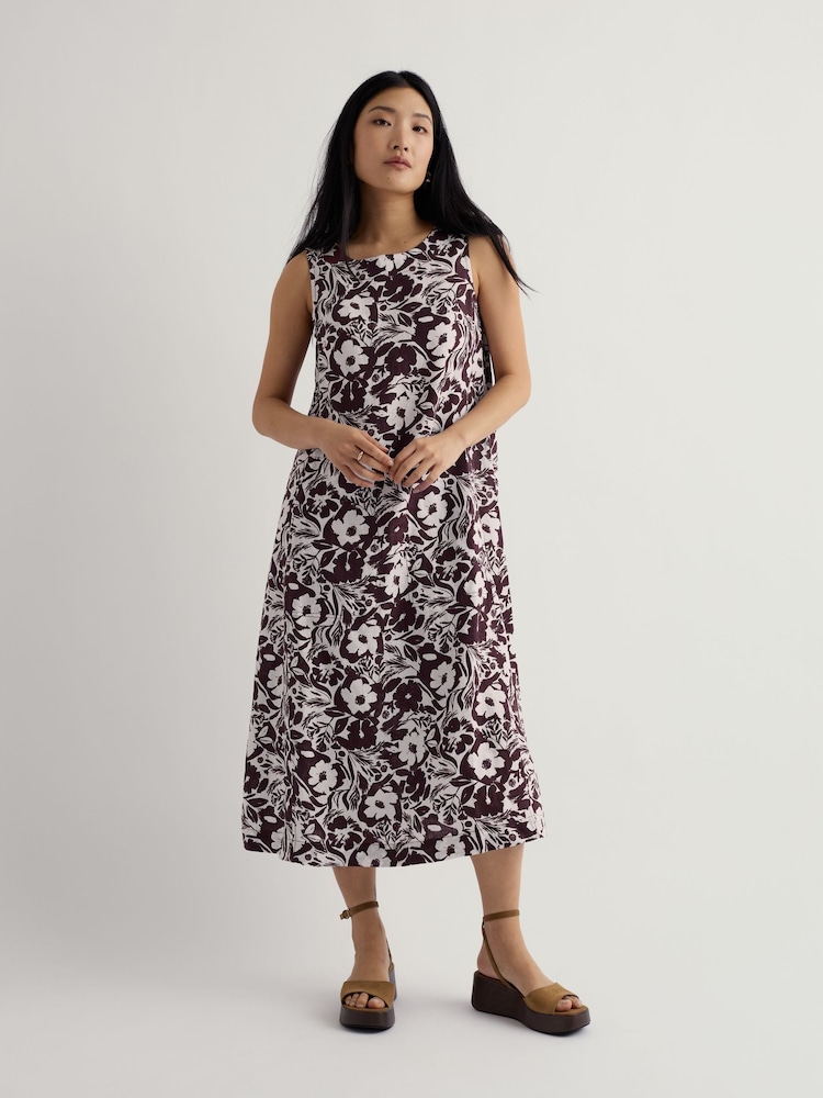 Seasalt Cornwall Brown Cresting Waves Dress - Image 1 of 5