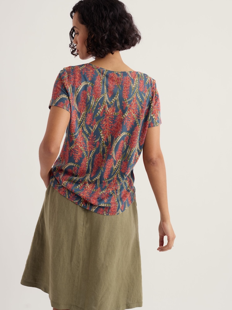 Seasalt Cornwall Blue Appletree T-Shirt - Image 2 of 5