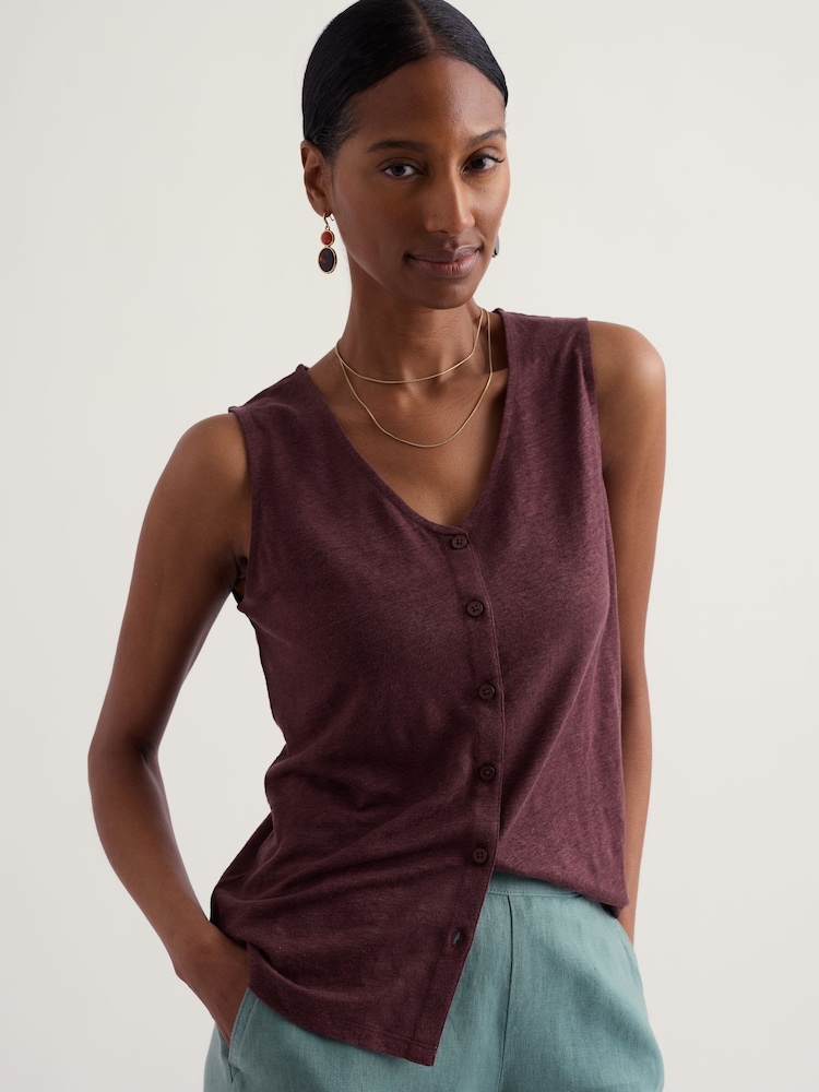 Seasalt Cornwall Brown Carn Glaze Vest - Image 1 of 5