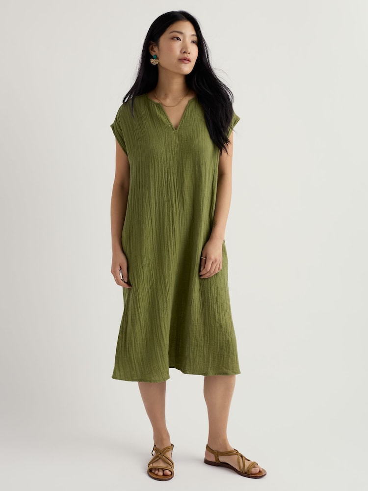 Seasalt Cornwall Green Sand Patterns Dress - Image 1 of 5 Seasalt Cornwall Green Sand Patterns Dress - Image 1 of 5
