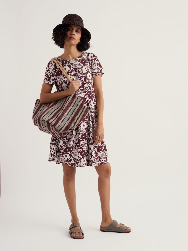 Seasalt Cornwall Brown S/S Witch Hazel Dress - Image 1 of 5