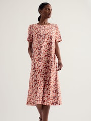 Seasalt Cornwall Orange Short Sleeve Pipers Dress - Image 1 of 5