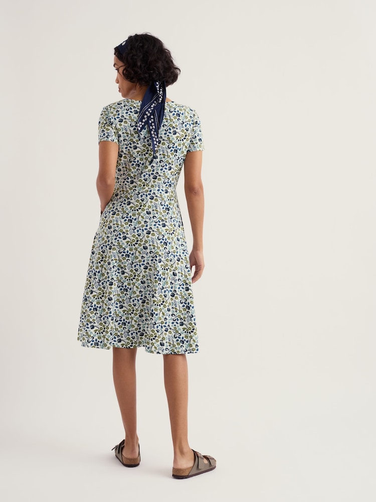 Seasalt Cornwall Green Short Sleeve April Dress - Image 2 of 4