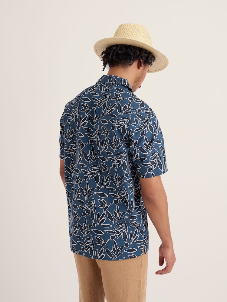 Seasalt Cornwall Blue Palores Short Sleeve Shirt - Image 2 of 5