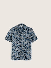 Seasalt Cornwall Blue Palores Short Sleeve Shirt - Image 4 of 5