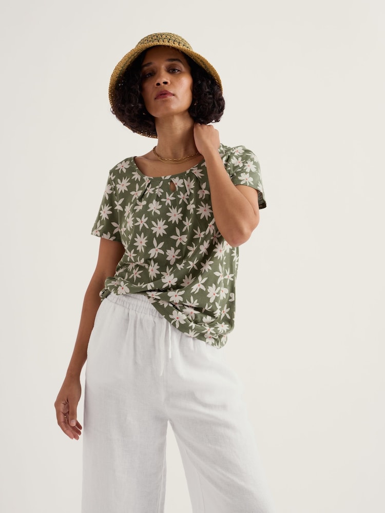Seasalt Cornwall Green Appletree T-Shirt - Image 1 of 5