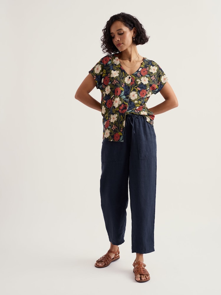 Seasalt Cornwall Green Studio Glass Top - Image 2 of 5