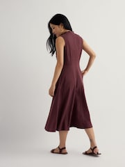 Seasalt Cornwall Brown Sleeveless Carved Wood Dress - Image 2 of 5