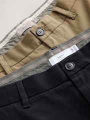 Black/Nude Slim Fit Stretch Chino Trousers 2 Pack - Image 4 of 6