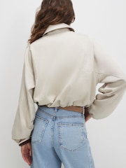 River Island Cream Zip Through Harrington Jacket - Image 4 of 4