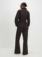 River Island Brown Drawstring Denim Trousers - Image 3 of 4