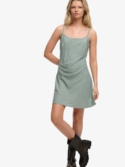 Superdry Grey Printed Cami Mini Dress - Image 1 of 6