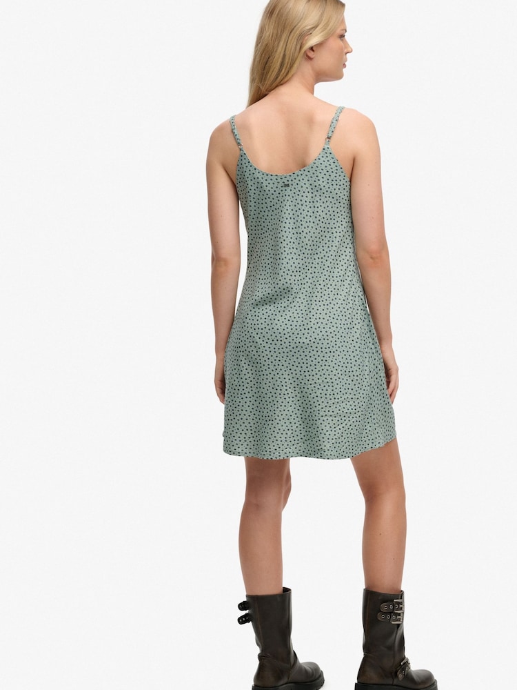 Superdry Grey Printed Cami Mini Dress - Image 2 of 6