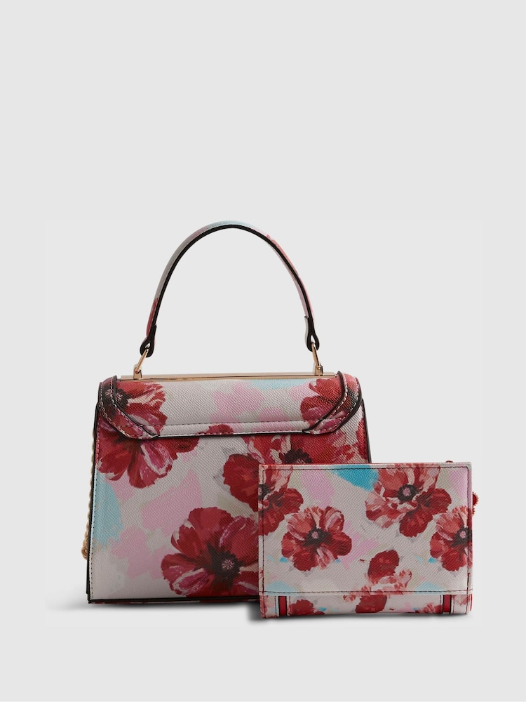 River Island Pink Mini Floral Charm Tote Bag and Purse Bundle - Image 2 of 4 River Island Pink Mini Floral Charm Tote Bag and Purse Bundle - Image 2 of 4