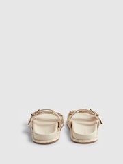 River Island Cream Boucle Double Strap Sandals - Image 3 of 6