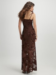 River Island Brown Sleeveless Cornelli Maxi Dress - Image 3 of 4