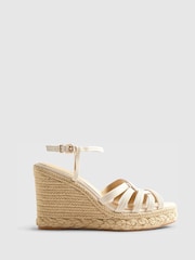 River Island White Caged Wedge Heel Sandals - Image 2 of 6
