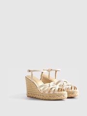 River Island White Caged Wedge Heel Sandals - Image 3 of 6