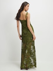 River Island Green Sleeveless Cornelli Maxi Dress - Image 2 of 4
