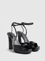 River Island Black Platform Heeled Sandals - Image 2 of 5