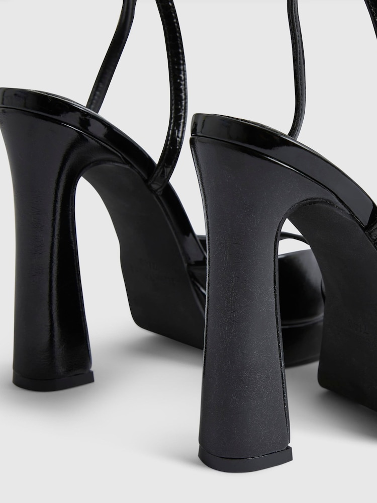 River Island Black Platform Heeled Sandals - Image 5 of 5 River Island Black Platform Heeled Sandals - Image 5 of 5