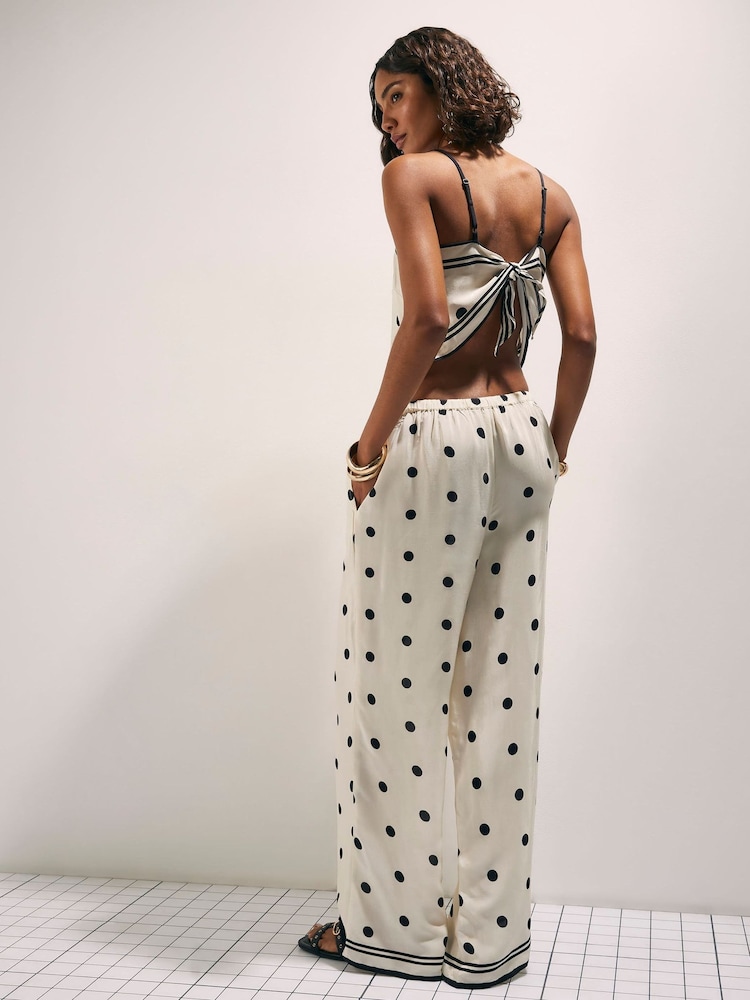 River Island Cream Polka Dot Hankerchief Top - Image 2 of 4