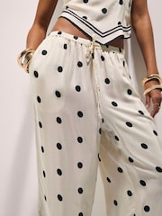 River Island Cream Polka Dot Hankerchief Top - Image 3 of 4