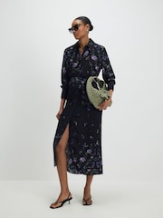 River Island Floral Print Column Midi Dress - Imagen 1 de 4