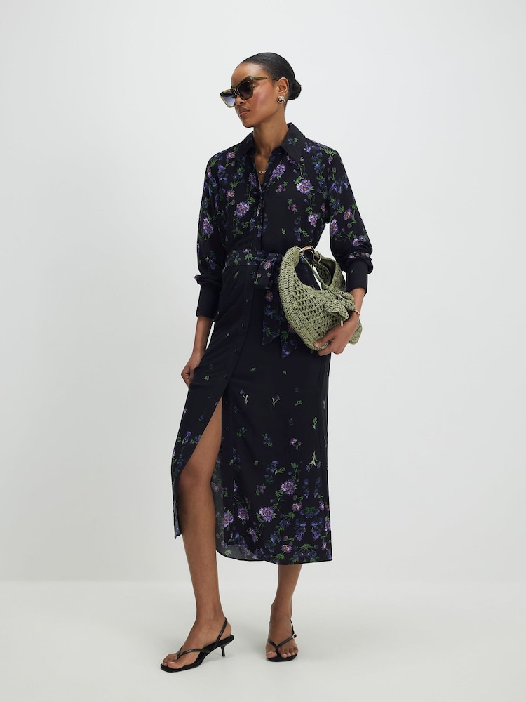 River Island Floral Print Column Midi Dress - Imagen 1 de 4
