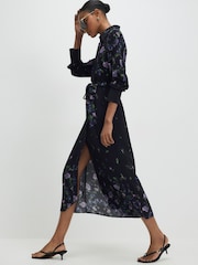 River Island Floral Print Column Midi Dress - Imagen 3 de 4