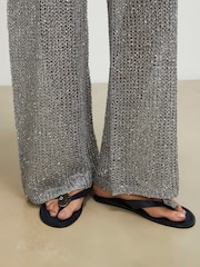 River Island Hardware Toe Thong Flat Sandal - תמונה 1 מתוך 6