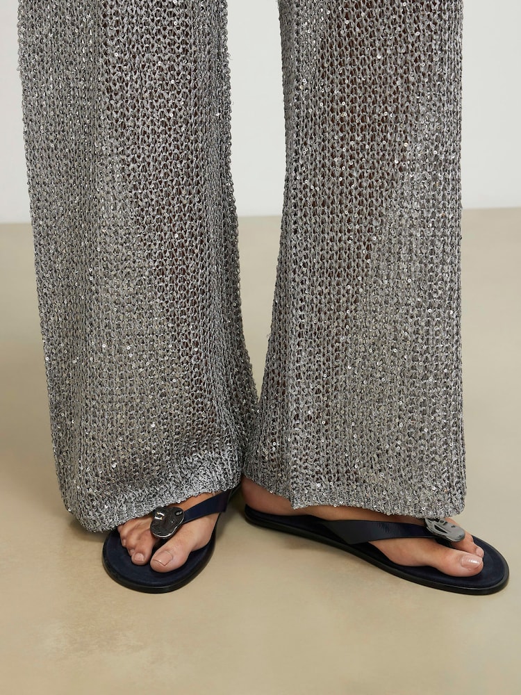 River Island Hardware Toe Thong Flat Sandal - תמונה 1 מתוך 6