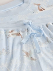 Light Blue Woodland Cosy Long Sleeve Pyjamas Set - Image 3 of 3