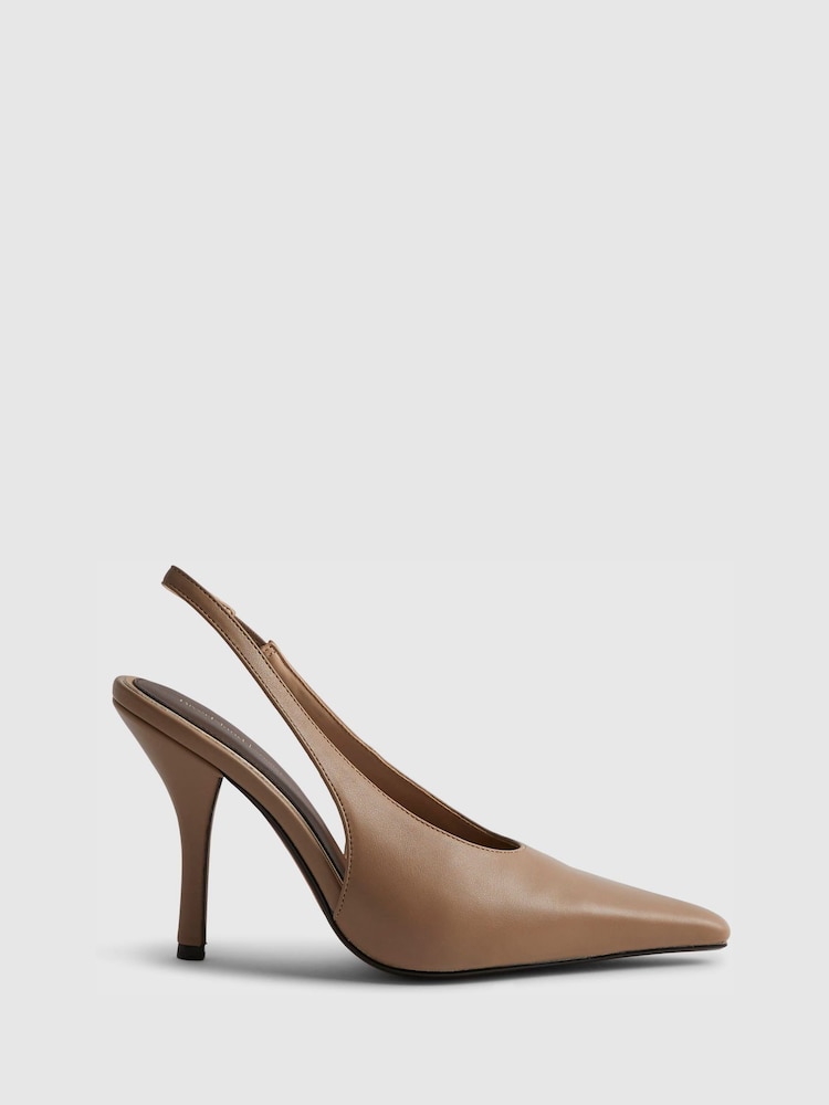 River Island Brown Slingback Court Shoes - Image 2 of 6
