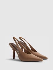 River Island Brown Slingback Court Shoes - Image 3 of 6