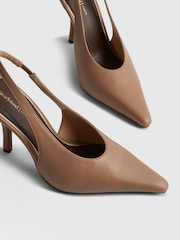 River Island Brown Slingback Court Shoes - Image 6 of 6