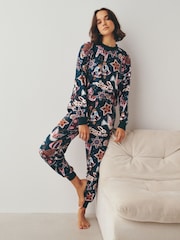 Green Beaded Baubles Cosy Long Sleeve Pyjamas Set - Image 1 of 8