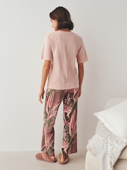 Pink Palms Short Sleeve Pyjamas - Image 2 of 5
