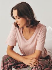 Pink Palms Short Sleeve Pyjamas - Image 5 of 5