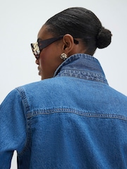 River Island Blue Long Sleeve Western Denim Shirt - Image 4 of 4
