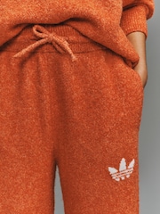 adidas Burnt Orange Original  Knit Essentials Boucle Trousers - Image 4 of 5
