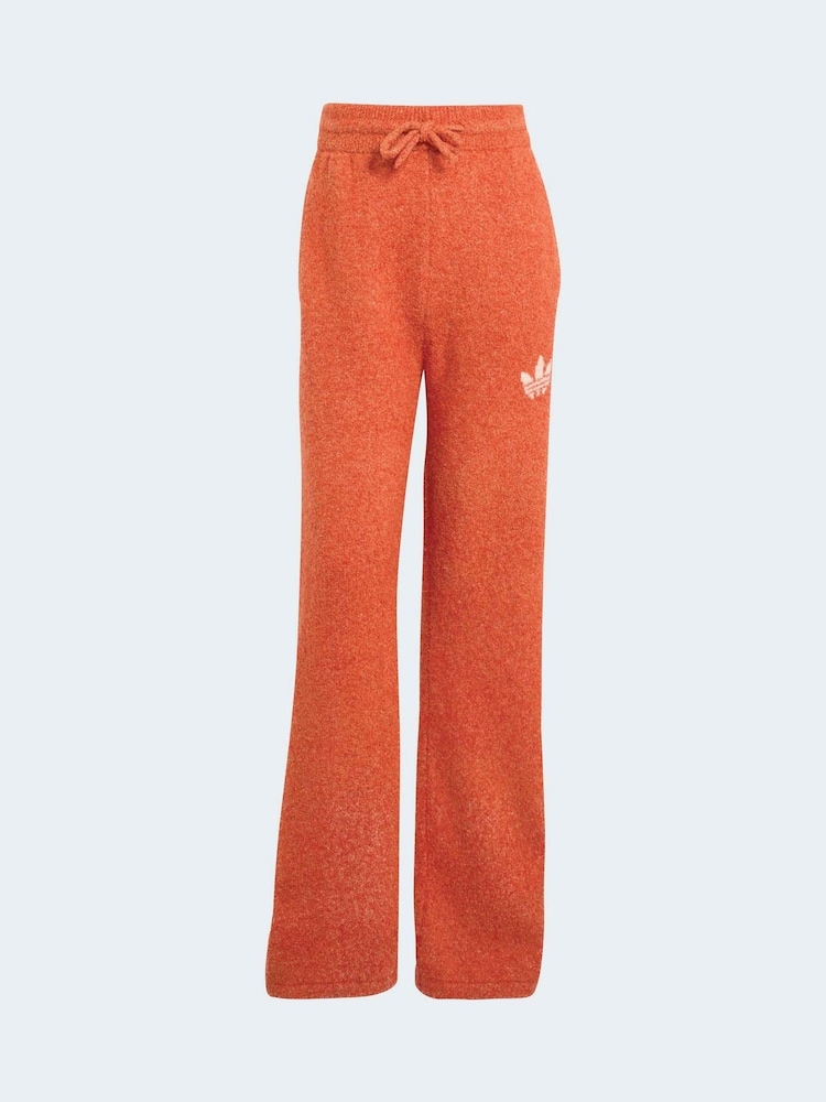 adidas Burnt Orange Original  Knit Essentials Boucle Trousers - Image 5 of 5